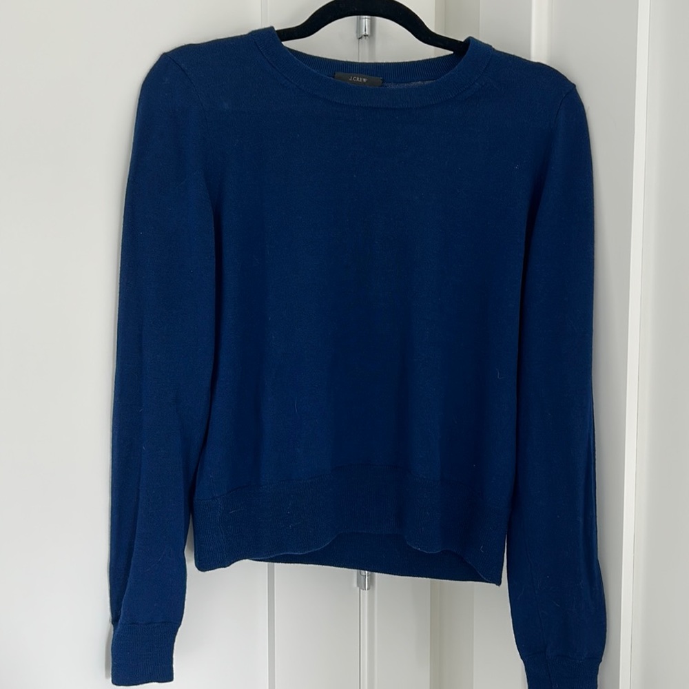 J. Crew navy crew neck sweater. size S